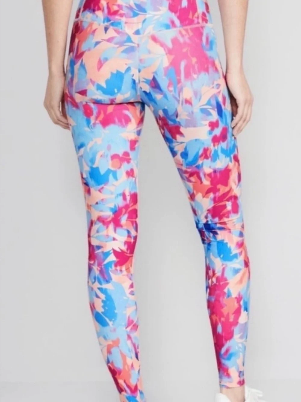 Old Navy Floral Cowl Neck Top - Blue, Pink, Coral